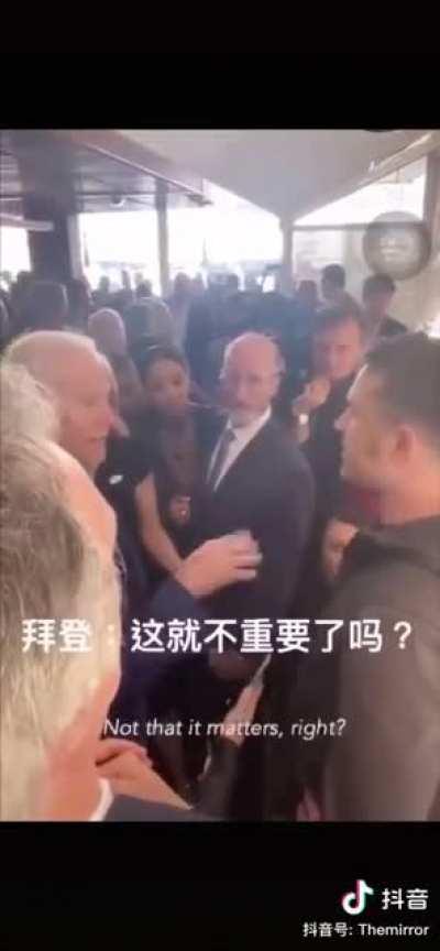 Biden gets confronted about the war