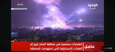 A Hezbollah weapons depot in southern Beirut was hit by Israel 45 minutes ago. This was the secondaries 6 minutes ago. Oct 6th, 2024 - 00:40 Beirut time.