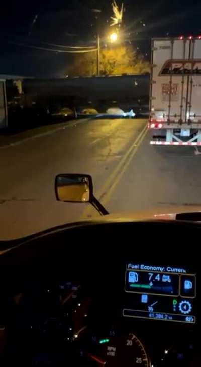 Got stuck behind a train last night