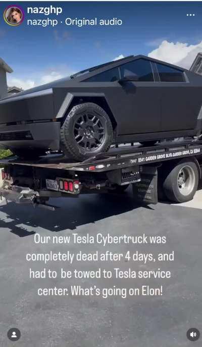 Cybertruck dead after 4 days