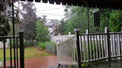 Rain from the back deck.