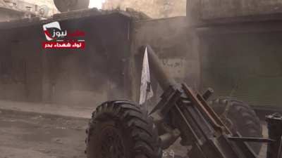 FSA 16th Division &quot;Hell Cannon&quot; operations in Aleppo, with interesting footage of the launch - 3/8/2014