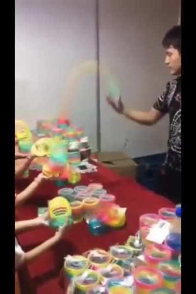 Slinky salesman's skills