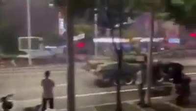 Meanwhile in China. CCP tanks on the street again this time protecting Banks (possibly Rizhao, Shandong Province). This is because the Henan branch of the Bank of China declaring that people's savings in their branch are now 'investment products' and can'