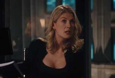 Rosamund Pike is super hot and her boobs are amazing