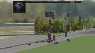 Watch virtual cars fly