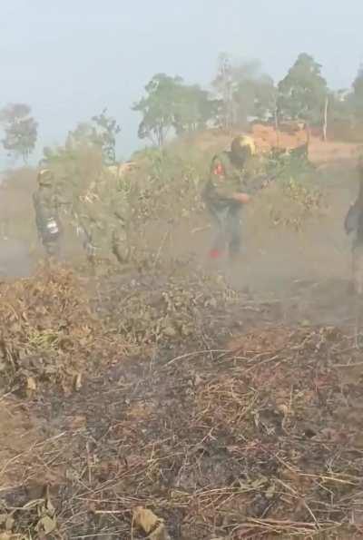 Kachin Independence Army/Kachin People's Defense Force attacking a Myanmar Army outpost. (Between Late April-early May 2024)