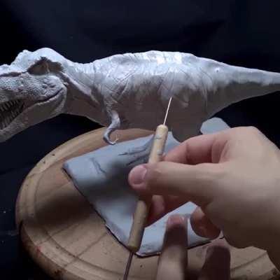 I'm Sculpting A Realistic T-Rex Diorama In Polymer Clay And Epoxy Resin