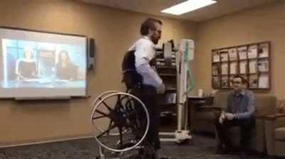 A wheelchair that lets you stand up