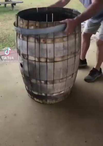 Barrel falling apart in reverse