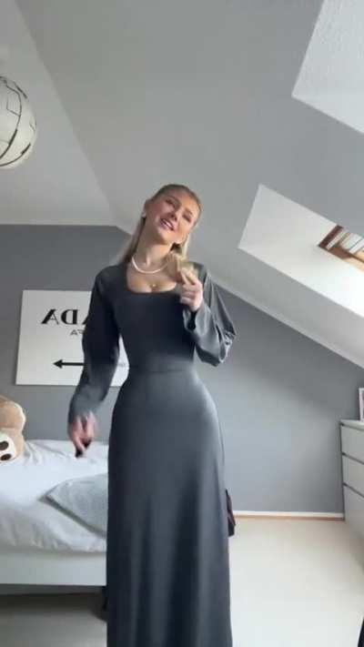 elena.zbt gray dress