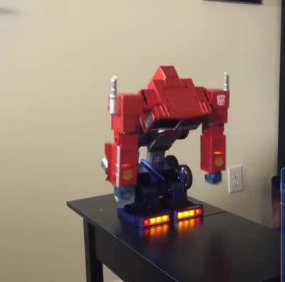 Optimus toy with voice commands.