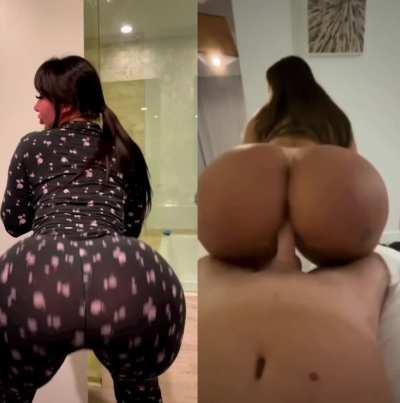 Big fake ass and she knows how to move it