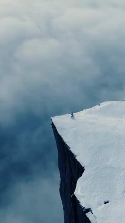 On the edge of the world in Norway ❄️🔥