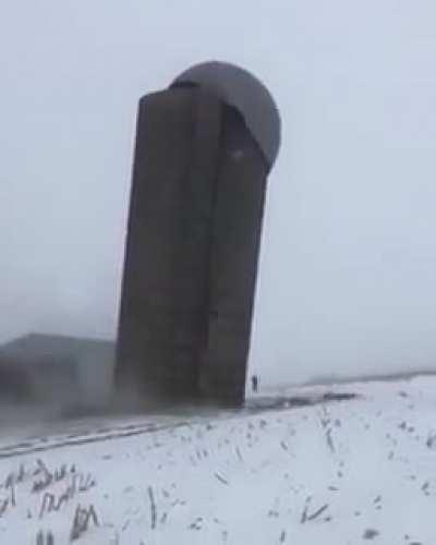 The way this farm silo collapse…