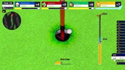 I managed to miss this shot in Mario Golf