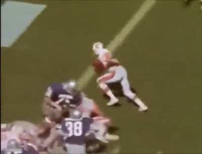 In 1976 against the Seahawks Buccaneers Running Back Louis Carter throws a screen pass to Morris Owens for a Touchdown