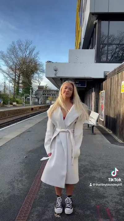 flashing at the station