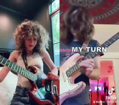 Jamming with Tyler Bryant on tik tok🤘🏻