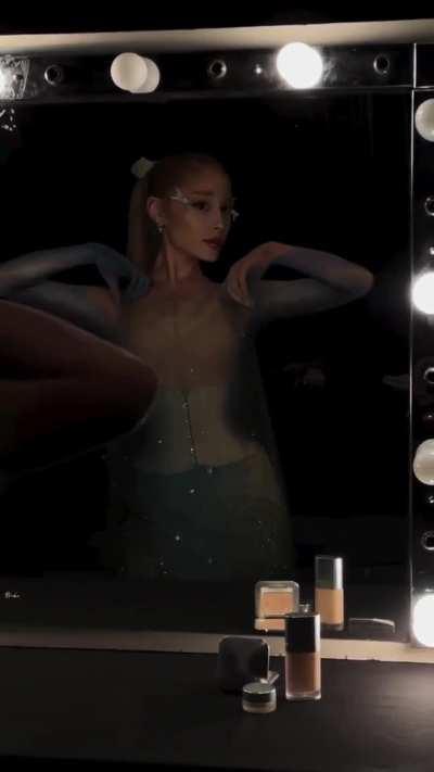 Getting ready for her performance at the Met Gala