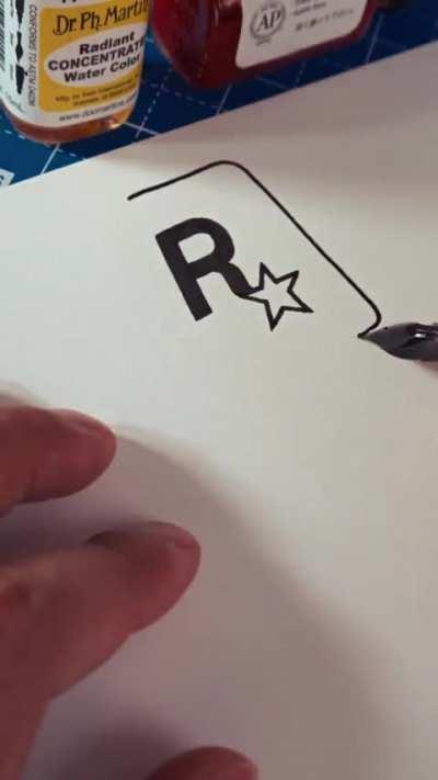 Lettering out the Rockstar Games logo