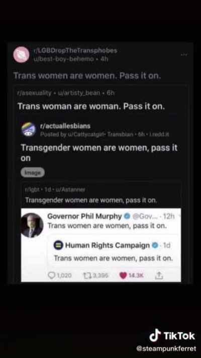 Trans women are women, pass it on