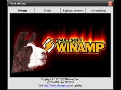 Winamp 2.91 -- It Really Whips the Llama's Ass