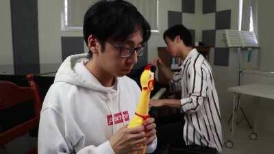 Beethoven's Fur Elise played on a rubber chicken