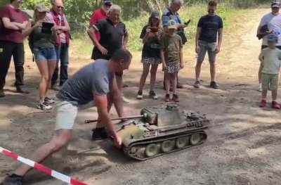 Testing the power of an RC Armortek tank