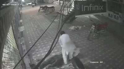 Man gets rescued from being electrocuted.