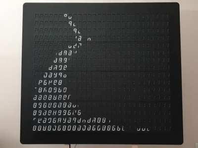 Water simulations on a flip-digit kinetic display