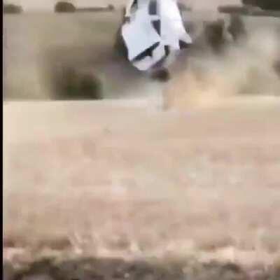 Luca Zielinski overshoots corner at French Tarmac Rally Sept 26 2020