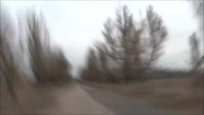 Shells land near an AFP news crew touring the frontlines in Ukraine (2/19/2022)