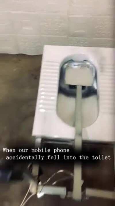 Imagine it mistakes the phone for a turd. Shitty robot indeed.