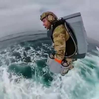 Jetpack trials by the UK Royal Marines