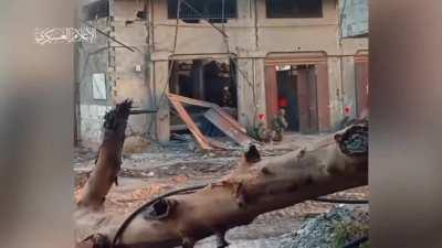 3 IDF soldiers being hit by what appears to be an rpg 