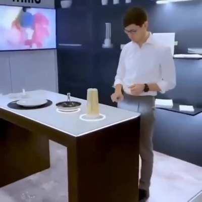 The smart stovetop by Millo. Is that a mixer?