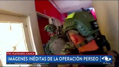 Colombian Army conducts an inspection of the house of a FARC leader during Operation Perseus in El Plateado, Cauca (2024)