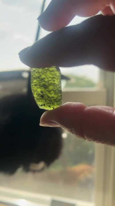 I won this piece Moldavite