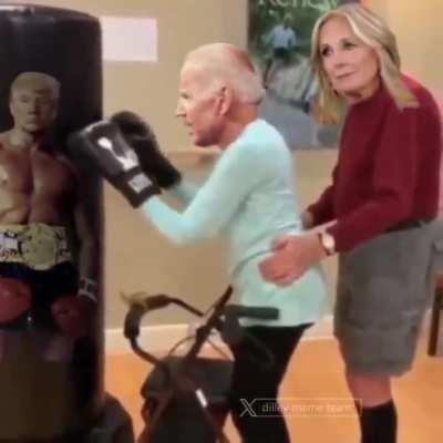 Watching Jill Biden defend his performance makes me think this might be how the debate training went. 😂