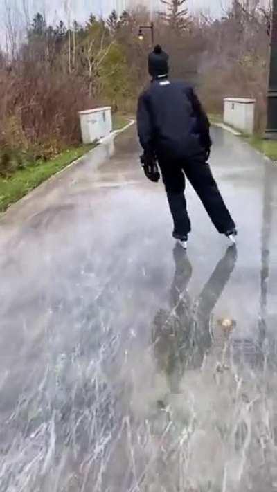 ice skating path in Canada