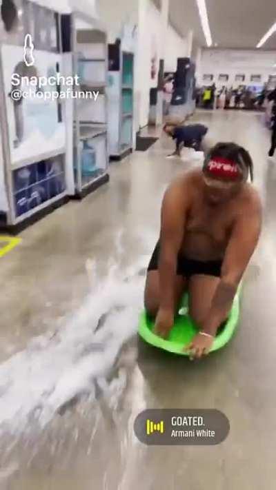 Idiot makes mess then harasses Walmart employee for clout