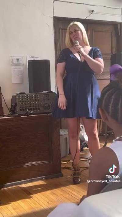 To give a speech at a wedding