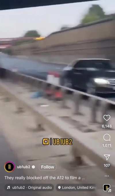 MCs block off a major highway in London for a music video