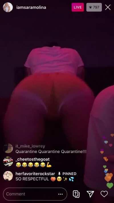 Sara Molina twerking on IG Live 🍑🍑🍑🍑🍑🍑🍑🍑