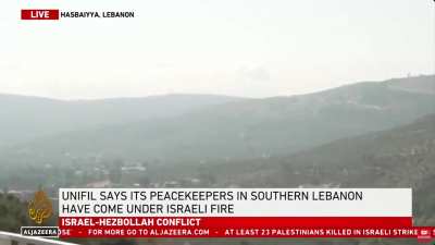 Israeli troops fire on UN peacekeepers in Lebanon