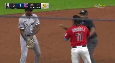 Jose Ramirez and Tim Anderson come to blows
