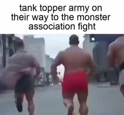 reminder that tanktop master still held his ground against a monster much more powerful than him