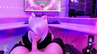 Every gamer secretly wishes they had a femboy who could deepthroat under their desk right??