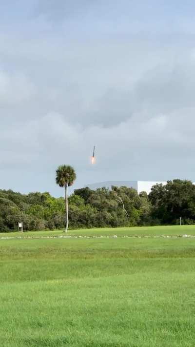 SpaceX Falcon Heavy dual-booster landing after NASA Psyche launch